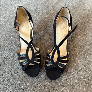Naturalizer Black Strappy Heels for Women